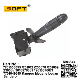 Wiper Switch 7701053055 / 251612 / 255678 / 23053 / 9010576661 / 9010576671 / 7701049615 For RENAULT Kangoo Megane Logan