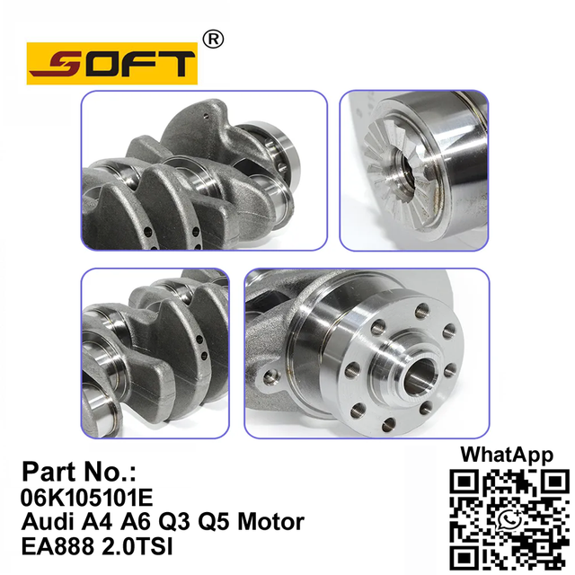Engine Crankshaft for Audi A4 A6 Q3 Q5 Motor EA888 2.0TSFI 06K105101E