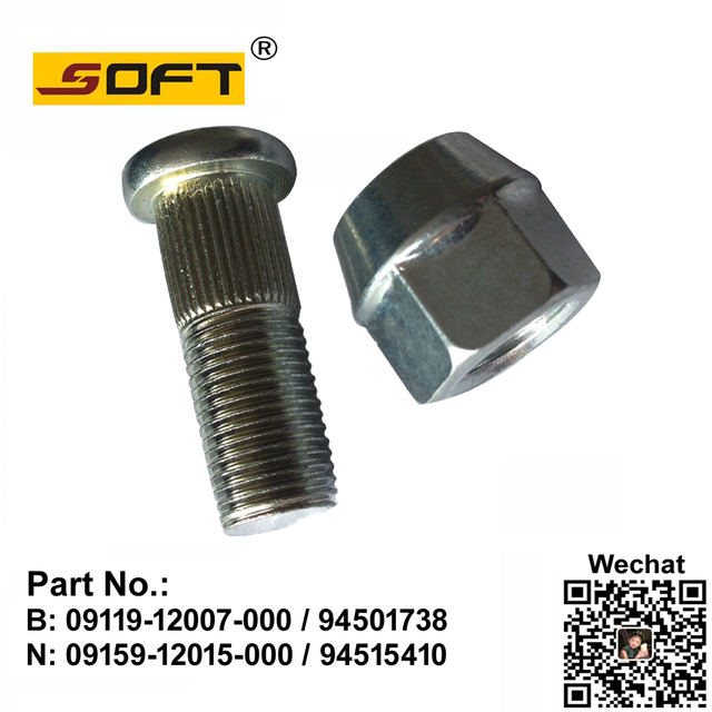 BOLT SET-FRONT HUB 09119-12007-000 / 94501738 / 09159-12015-000 / 94515410 Chevrolet / Daewoo Damas