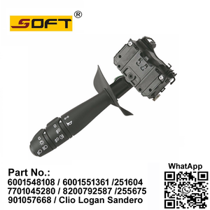 Turn Signal Switch 7701045280 / 8200792587 / 6001551361 / 901057668 / 255675 / 6001548108 / 251604 For Renault Clio Dacia Logan