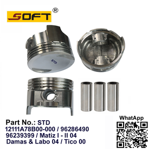 Piston Std. 12111A78B00-000 / 96286490 / 96239399 Chevrolet 0.8L Matiz I - II 04 / Tico 00 / Daewoo Damas & Labo 04