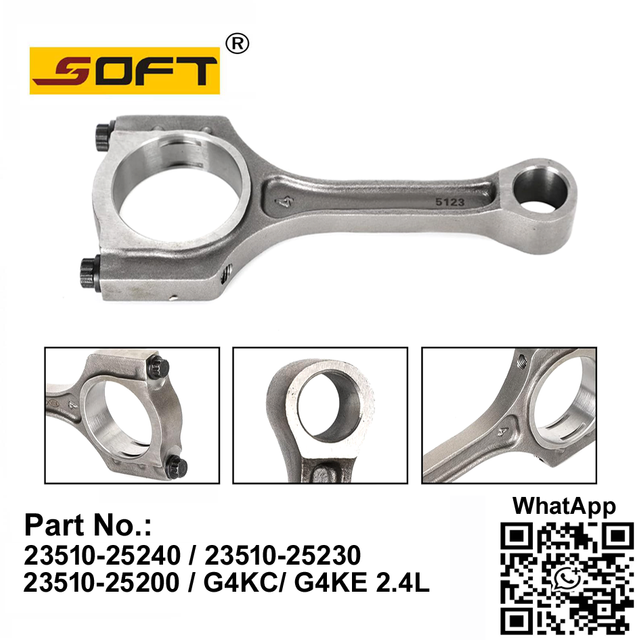 Connecting Rod 23510-25240 / 23510-25230 / 23510-25200 Kia Forte Hyundai Sportage Sorento Sonata Tucson G4KC / G4KE 2.4L
