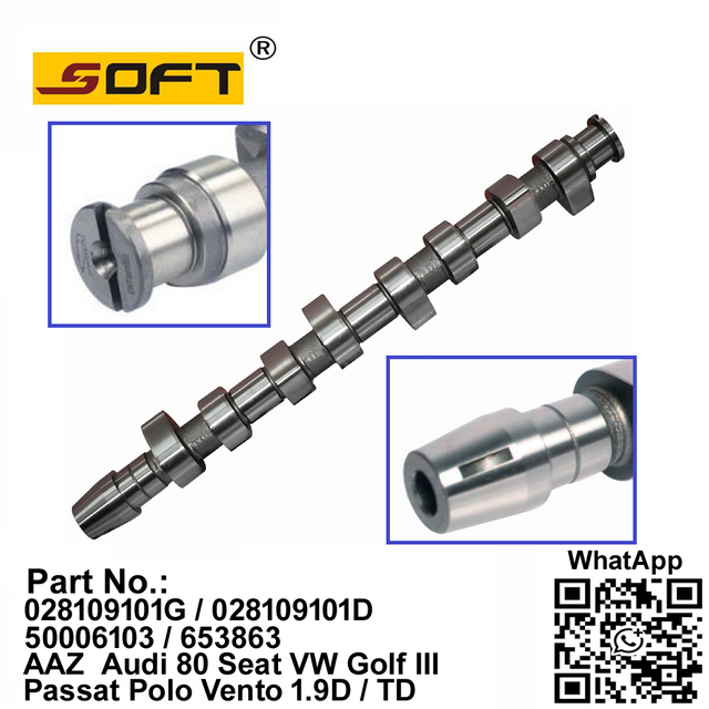 Engine Camshaft 028109101G / 028109101D / 50006103 / 653863 AAZ Audi 80 Seat Volkswagen Golf III Passat Polo Vento 1.9D / TD 1989-2004