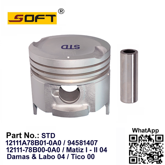 Piston Std. 12111A78B01-0A0 / 94581407 / 12111-78B00-0A0 Chevrolet 0.8L Matiz I - II 04 / Tico 00 / Daewoo Damas & Labo 04