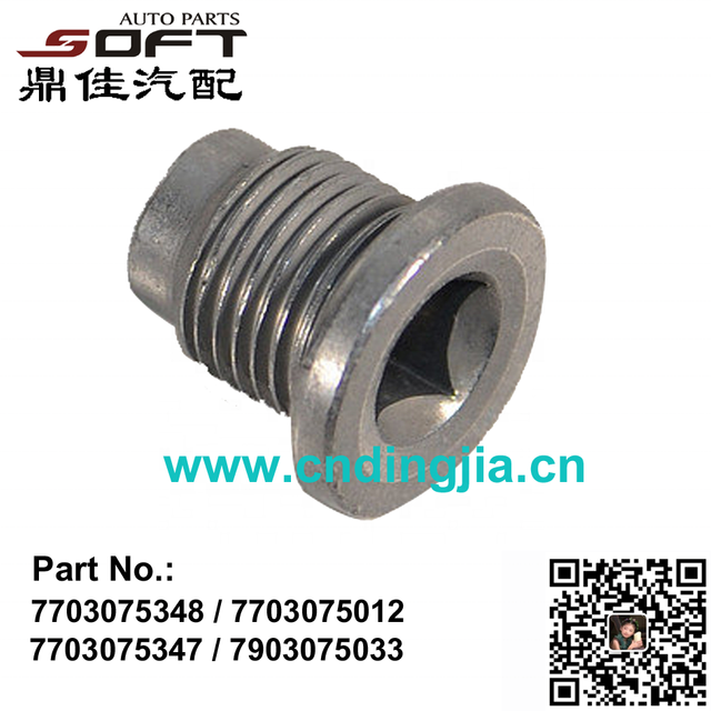 Oil Pan Plug 7703075348 / 7703075012 / 7703075347 / 7903075033 For Renault Largus / Kangoo / Dacia / Logan / Clio / Sandero