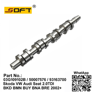 Exhaust Camshaft 03G109102B / 50007576 / 93163700 Skoda VW Audi Seat 2.0TDI BKD BMN BUY BNA BRE 2002+