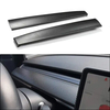 Carbon Fiber Texture Interior Instrument Panel Vent Cover Front Instrument Panel Trim Tesla Model 3 Y Accessories
