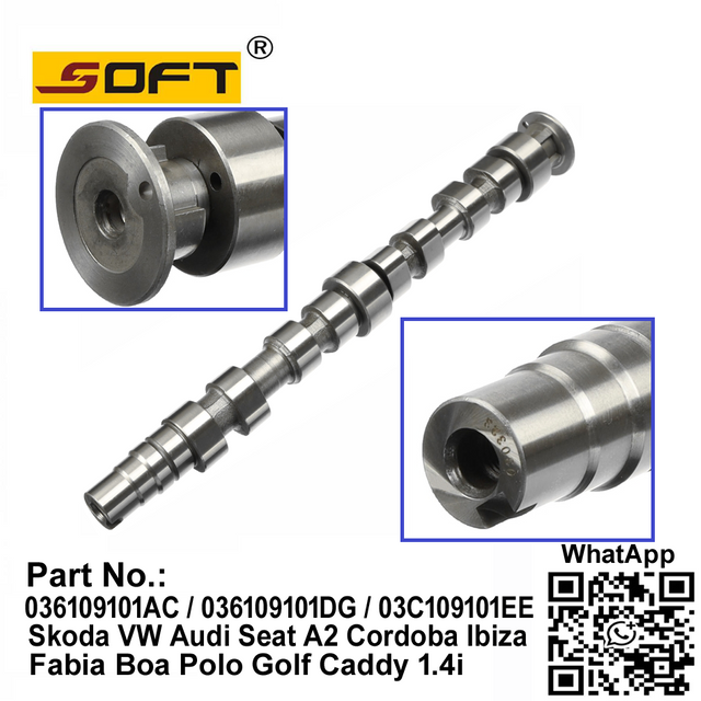 Intake Camshaft 036109101AC / 036109101DG / 03C109101EE Skoda VW Audi Seat A2 Cordoba Ibiza Fabia Boa Polo Golf Caddy 1.4i 1997~
