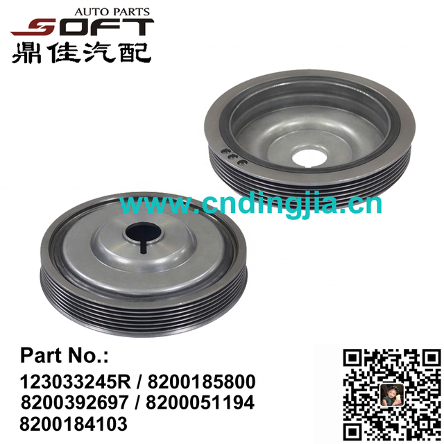 Auto Crankshaft Pulley 123033245R / 8200185800 / 8200392697 / 8200051194 For Renault Largus / Clio / Kangoo / K4M / K7M