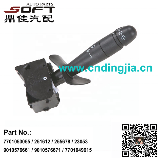 Wiper Switch 7701053055 / 251612 / 255678 / 23053 / 9010576661 / 9010576671 / 7701049615 For RENAULT Kangoo Megane Logan