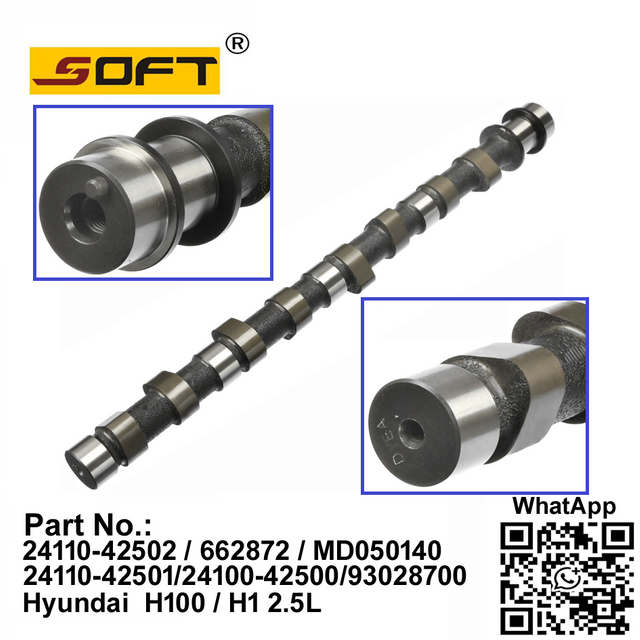 Engine Camshaft 24110-42501 / 24100-42500 / 24110-42200 / 93028700 / 24110-42502 / 662872 / MD050140 D4BF D4BH D4BA 4D56 Hyundai H100 / H1 2.5L / Mitsubishi L200 L300
