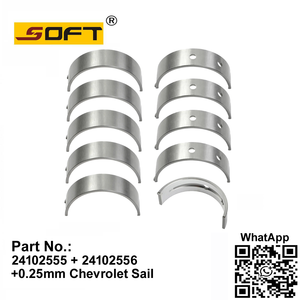 Crankshaft Bearing +0.25mm 24102555 + 24102556 Chevrolet Sail 1.4