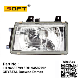 CRYSTAL HEAD LAMP ASSY LH 94582799 RH 94582792 For Chevrolet / Daewoo Damas