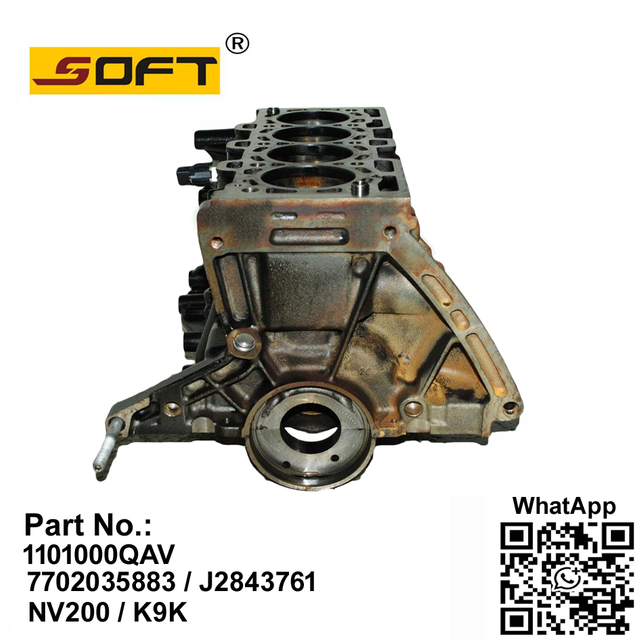 Cylinder Block Assy 1101000QAV / 7702035883 / J2843761 For Renault Kangoo / For Nissan NV200 / K9K