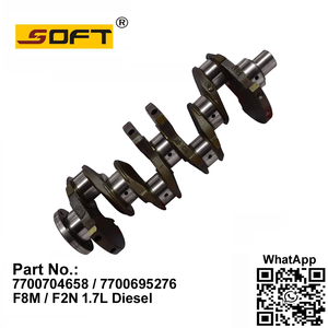 Engine Crankshaft 7700704658 / 7700695276 Renault R11 / R21 F8M / F2N Flash 1.7L Diesel