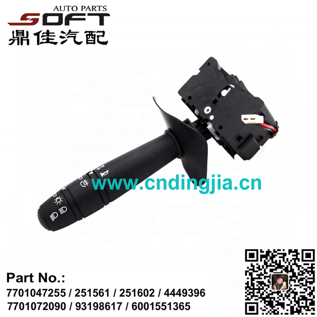Turn Signal Switch 7701047255 / 7701072090 / 4449396 / 93198617 / 6001551365 / 251602 For RENAULT Kangoo / Megane / Scenic MK1
