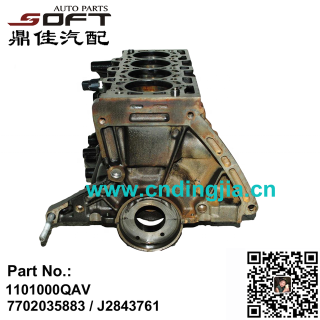 Cylinder Block Assy 1101000QAV / 7702035883 / J2843761 For Renault Kangoo / For Nissan NV200 / K9K
