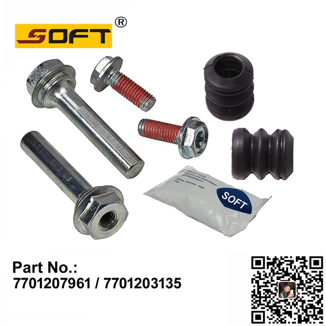 Guide Sleeve Kit - Brake Caliper 7701207961 / 7701203135 For Renault Largus / Logan K4M / K7M / K7J / K9K / D4F