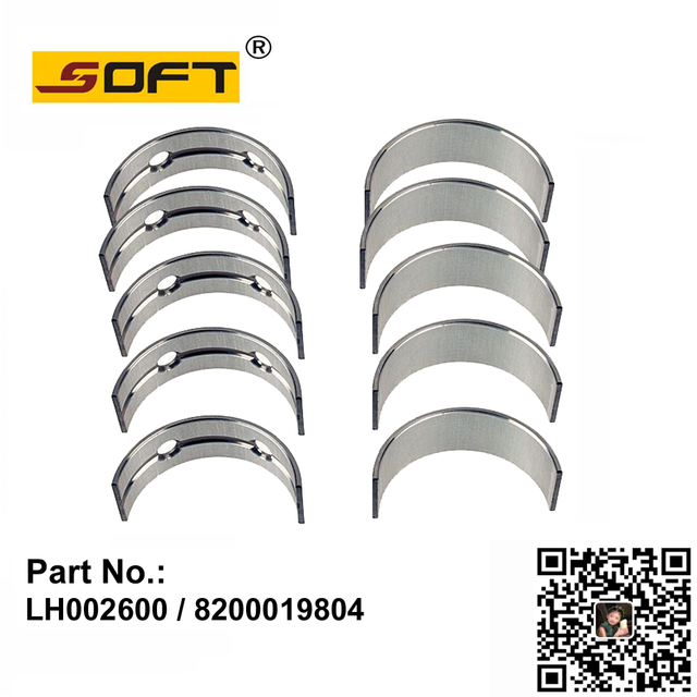 Crankshaft Main Bearing Set STD LH002600 / 8200019804 For Renault 1.4 /1.6 Logan / Sandero / Largus / K4M / K7M
