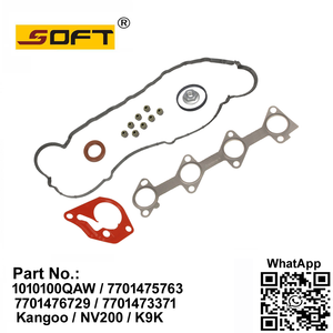 Engine Gasket Kit 1010100QAW / 7701475763 / 7701476729 / 7701473371 For Renault Kangoo / For Nissan NV200 / K9K