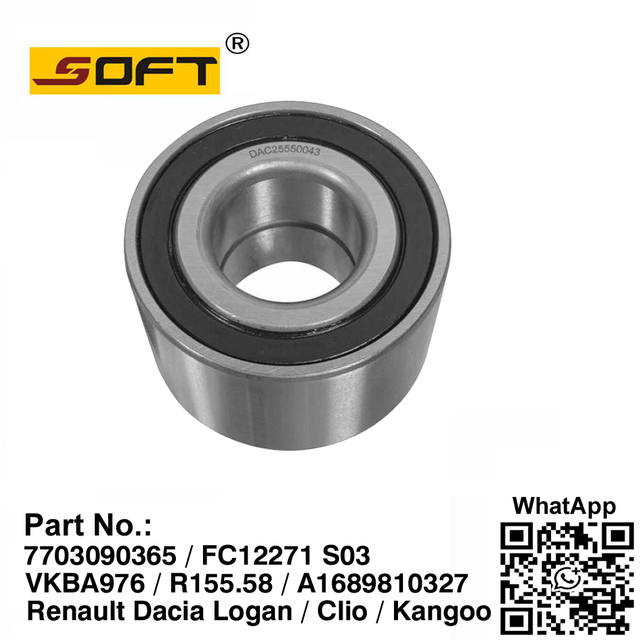 Rear Wheel Bearing 7703090365 / FC12271 S03 / VKBA976 / R155.58 / A1689810327 / 7701205596 / 7701463987 Renault Dacia Logan / Sandero / Clio / Express / Kangoo / Laguna